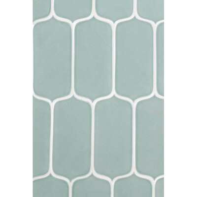 Witty Green Glossy Tear Field Ceramic Tile 3 5/8×8 Image