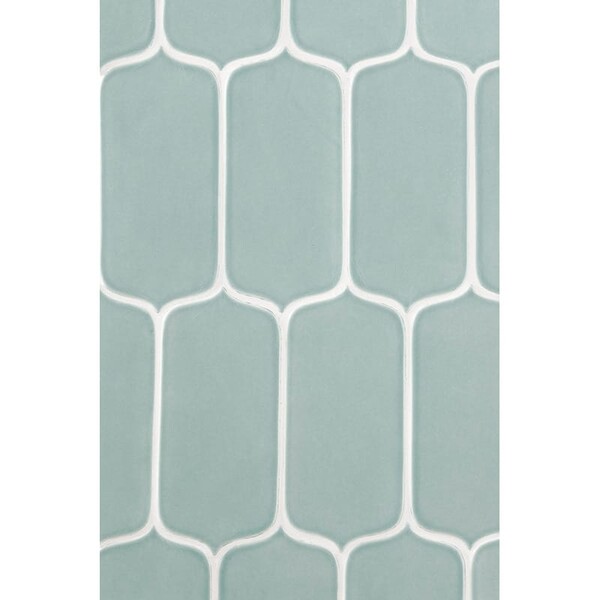 Witty Green Glossy Tear Field Ceramic Tile 3 5/8×8 Image