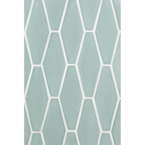 Witty Green Glossy Longest Hexagon Ceramic Tile 3×7 7/8 Image