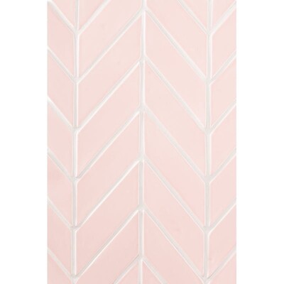 Image de carreau de céramique Rosie Glossy Chevron 2×6