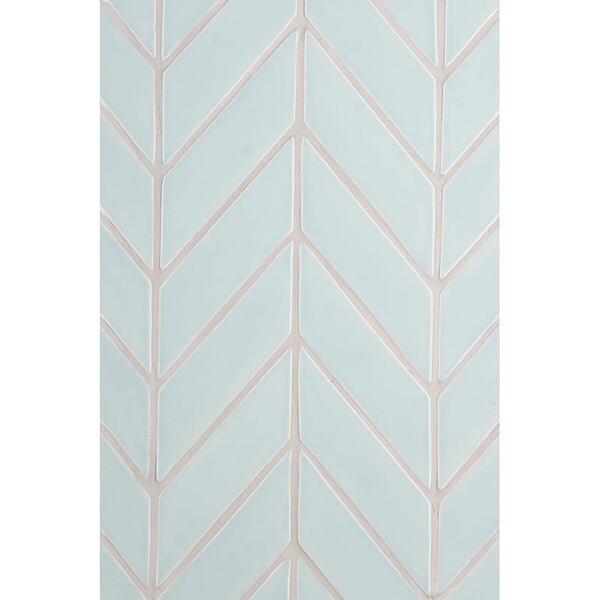 Jules Glossy Chevron Ceramic Tile 2×6 Image
