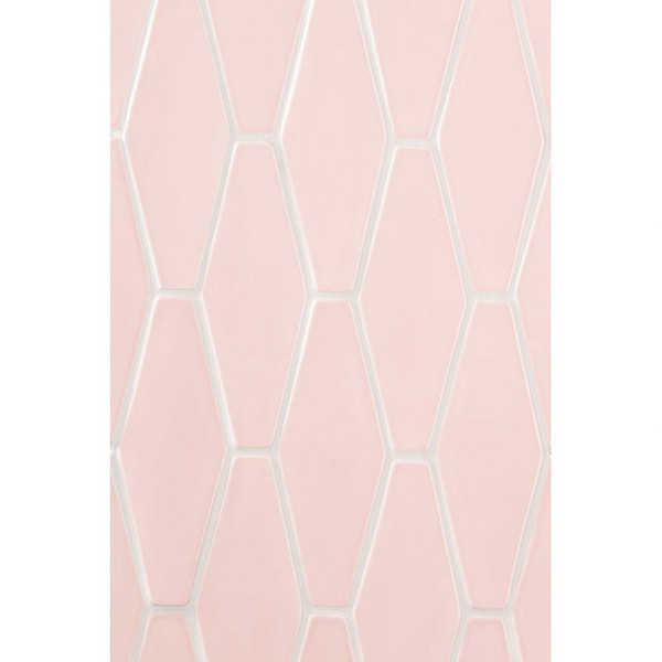 Rosie Glossy Longest Hexagon Ceramic Tile 3×7 7/8 Image