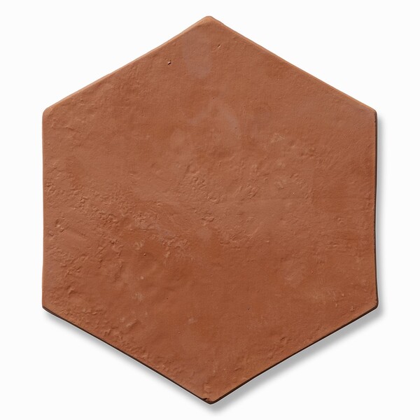 Hand Made Natural Hexagon 8 Terracotta Tile 8 Image