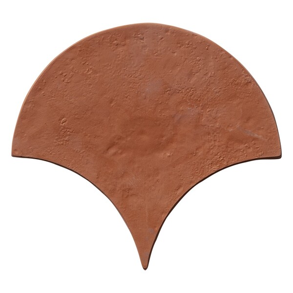 Hand Made Natural Fan Terracotta Tile 8 Image