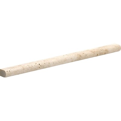 Ivory Honed Pencil Liner Travertine Moldings 1/2x12