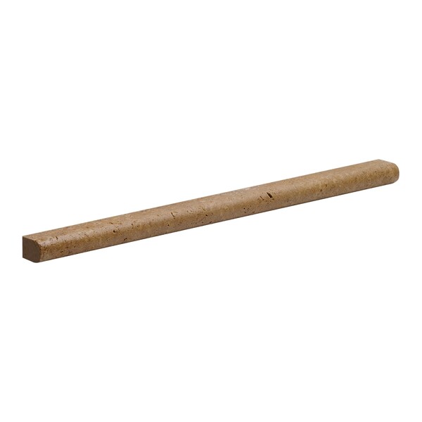 Walnut Dark Honed Pencil Liner Travertine Moldings 1/2×12 Image
