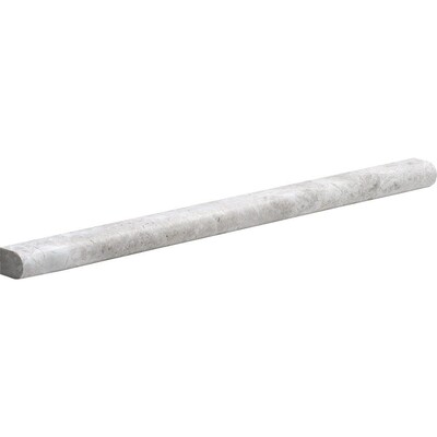 Silver Clouds Polished Pencil Liner Marble Moldings 1/2x12