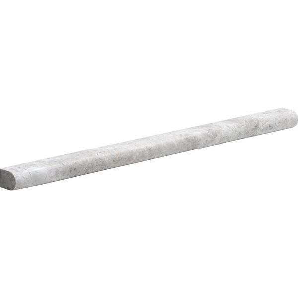 Silver Clouds Polished Pencil Liner Marble Moldings 1/2×12 Image
