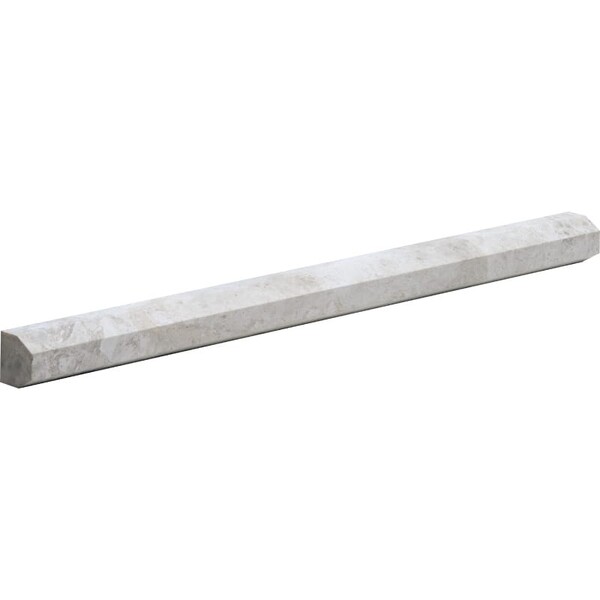 Silver Shadow Honed Pencil Liner Marble Moldings 11/16×12 Image