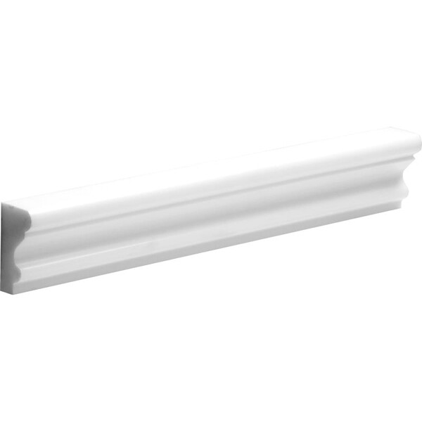Snow White Honed Andorra Marble Moldings 2×12 Image