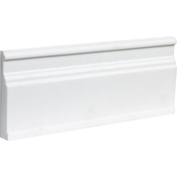 Snow White Polished Base Marble Moldings 5 1/16×12 Image