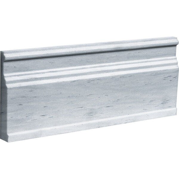Neptune White Honed Base Marble Moldings 5×12 Image