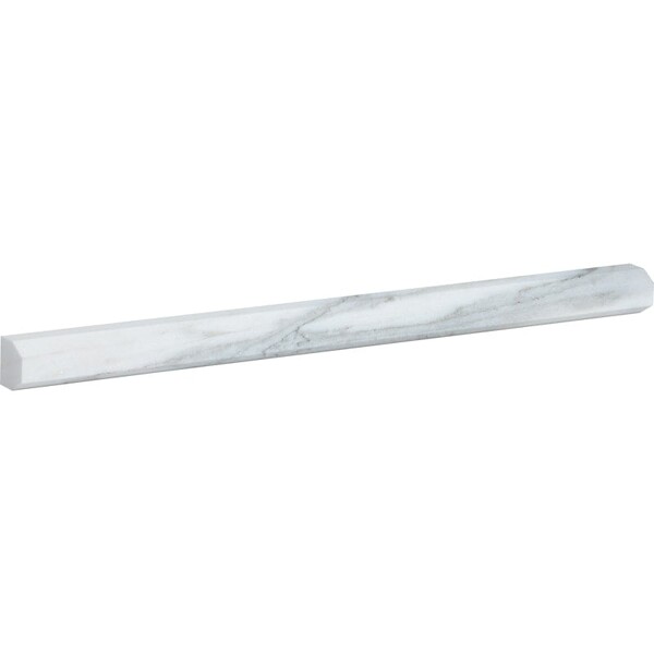 Calacatta Gold Royal Polished Pencil Liner Marble Moldings 1/2×12 Image