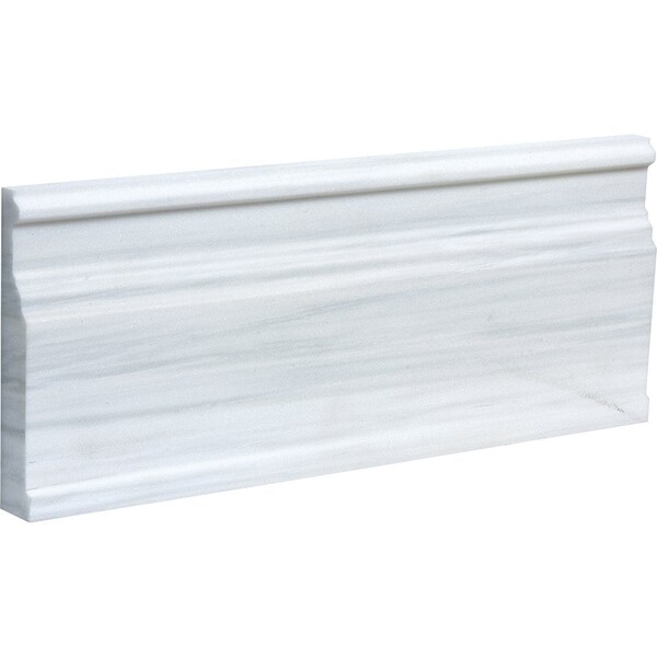 Bianco Dolomiti Classic Honed Base Marble Moldings 5 1/16×12 Image