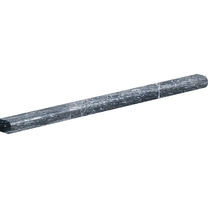 Haisa Black Honlanmış Pencil Liner Mermer Pervazlar 1/2x12
