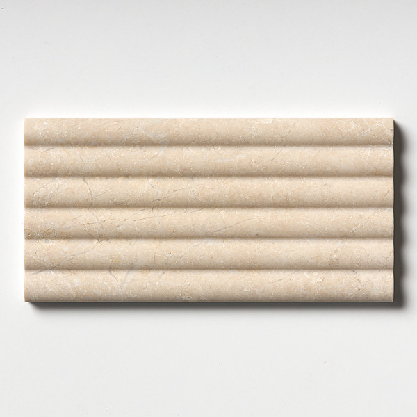 Diana Royal Honed Flute Trim Marble Tile 6×12 Image