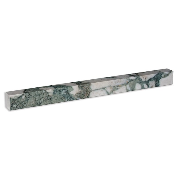 Calacatta Green Honed Flatiron Marble Moldings 1×12 Image