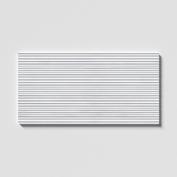 Bianco Dolomiti Honed Thin Fluted Marble Tile 18×36 Image