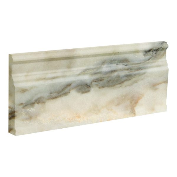 Calacatta Renaissance Honed Modern Base Marble Moldings 5 1/16×12 Image