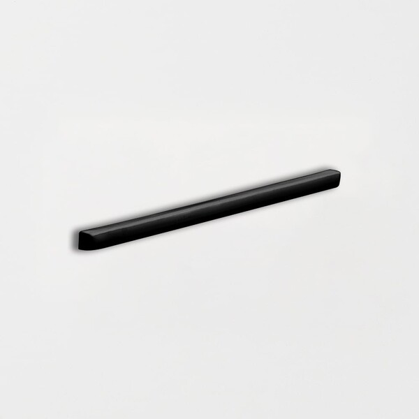 Black Glossy Edge Trim Ceramic Moldings 3/8×6 Image