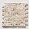 Desert Cream Rock Face 1×2 Marble Mosaic 12 5/8×12 5/8 Image