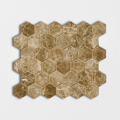 Paradise Polished Hexagon Marble Mosaic 10 3/8x12