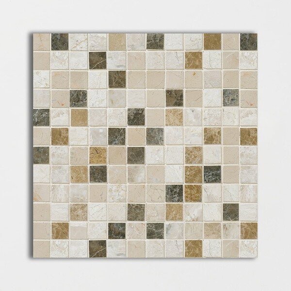 Milano Blend Polished 1×1 Marble Mosaic 12×12 Image