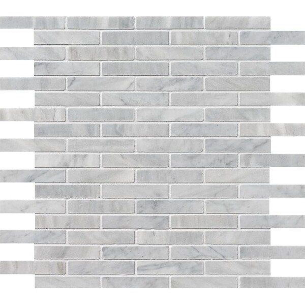 Avenza Honed 5/8×3 Marble Mosaic 12×12 Image
