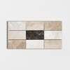Milano Dark Polished Subway On Mesh Marble Mosaic 8 1/2×16 3/4 Image