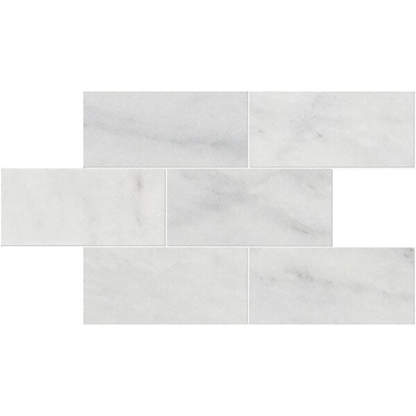 Avalon Polished Subway On Mesh Marble Mosaic 8 1/2×16 3/4 Image