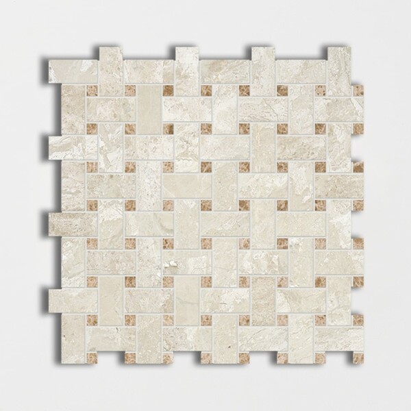 Diana Royal&paradise Honed Basket Weave Marble Mosaic 12×12 Image