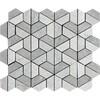Britannia Blend Textured 3d Hexagon Limestone Mosaic 10 3/8×12 Image