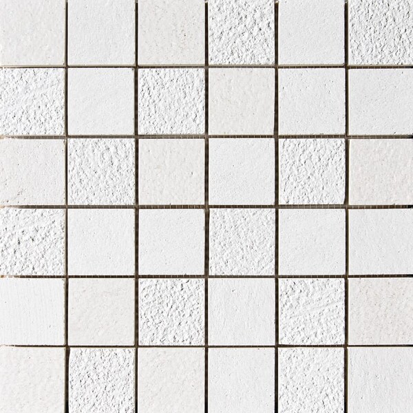 Champagne Textured 2×2 Limestone Mosaic 12×12 Image