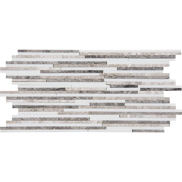Granada Blend Polished Bamboo Marble Mosaic 6×12 Image