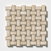 Cappuccino Polished Basket Weave Marble Mosaic 12×12 Image