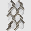 Skyline, Silver Drop Multi Finish Braided Hexagon Marble Mosaic 9 11/16×16 7/16 Image