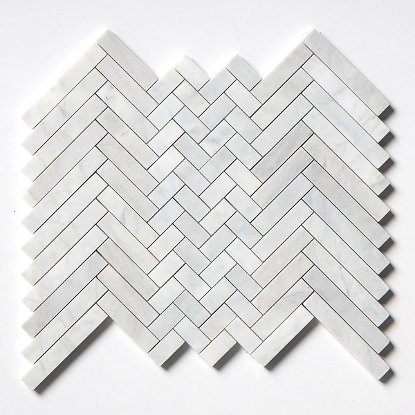 Avenza Honed Mixed Herringbone Marble Mosaic 16 5/6×12 1/16 Image