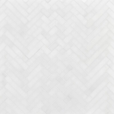 Snow White Cilalı Mixed Herringbone Mermer Mozaik 16 5/6x12 1/16