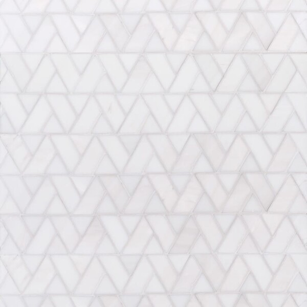 Snow White Multi Finish Monte Marble Mosaic 12 3/8×12 3/8 Image