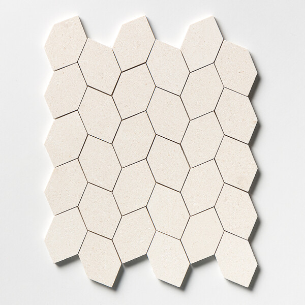 Champagne Honed Autumn Leaf Marble Mosaic 11 13/16×13 9/16 Image