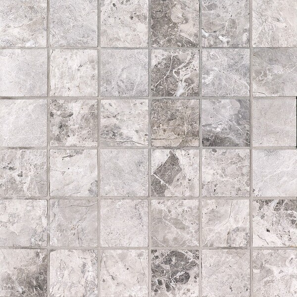 New Tundra Gray Polished 2×2 Marble Mosaic 12×12 Image