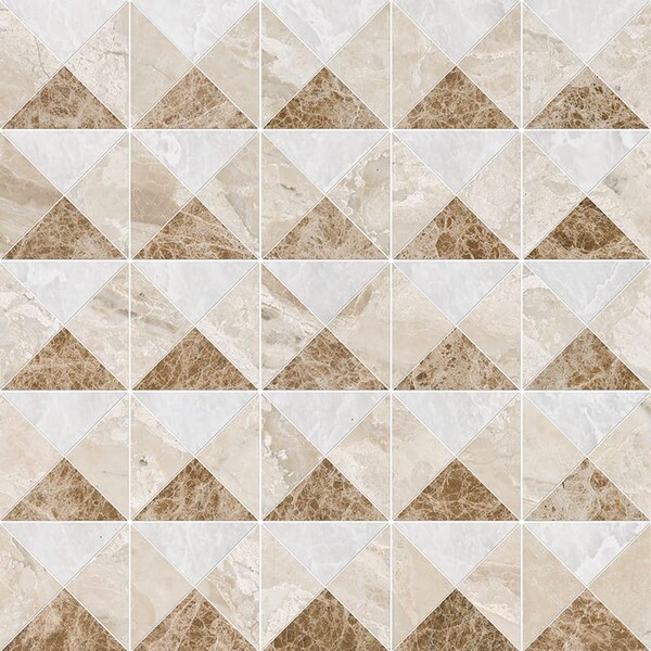 Iceberg, Diana Royal, Paradise Polished Devon Marble Mosaic 12 1/2×12 1/2 Image