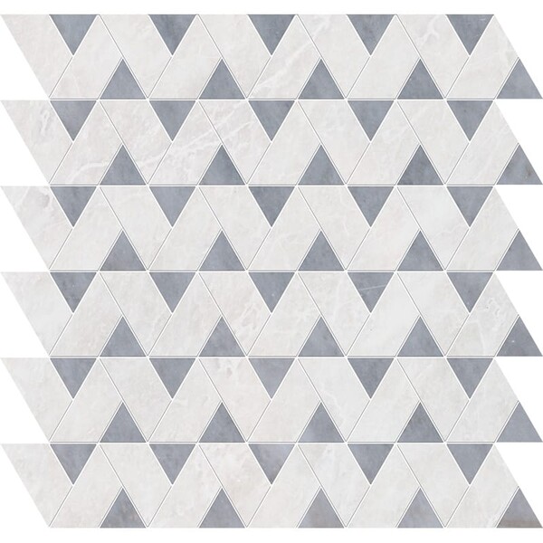 Iceberg, Allure Polished Monte Marble Mosaic 12 3/8×12 3/8 Image