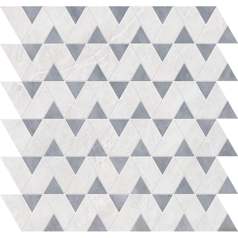 Iceberg, Allure Polished Monte Marble Mosaic 12 3/8×12 3/8