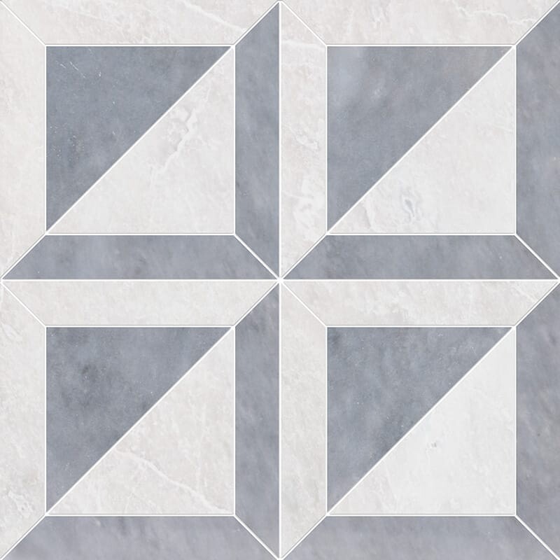 Iceberg, Allure Polished York Marble Mosaic 11 15/16×11 15/16