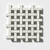 Şampanya, Boğaz Desenli Sepet Örgüsü 1×3 Kireçtaşı Mozaik 12 5/8×12 5/8 Resim