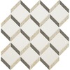 Mosaico de calcário 3D Champagne, Seashell, Bosphorus Honed Steps, imagem de 14 9/16×14 15/16.