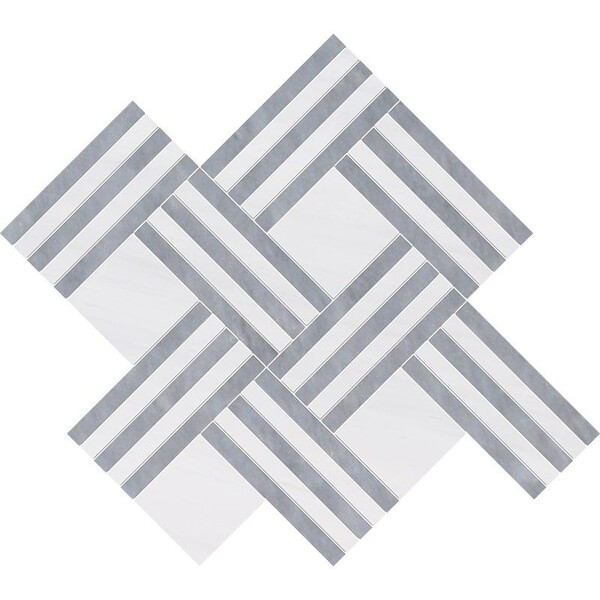 Snow White, Allure Multi Finish Maze Basket Marble Mosaic 14 15/16×17 11/16 Image