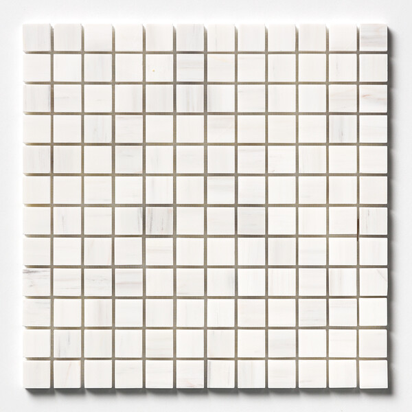 Bianco Dolomiti Classic Honed 1×1 Marble Mosaic 12×12 Image
