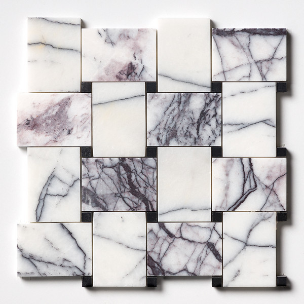 Lilac Honed Pinwheel Marble Mosaic 12×12 Image
